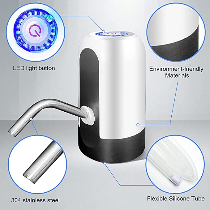 Rechargeable Wireless Water Bottle Pump |60%OFF|