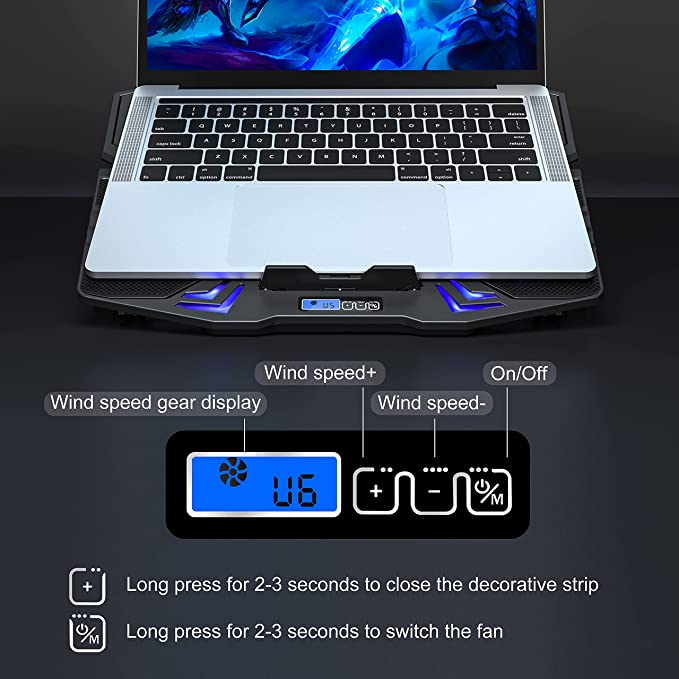 The Adjustable Laptop Cooling  LED Stand  |75%OFF|